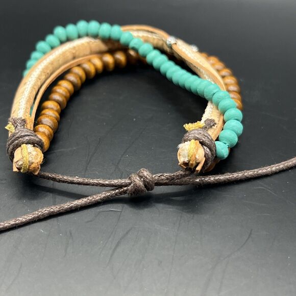 Paparazzi Bracelet Stack To Basics Blue Urban Boho Western Hippie Wristlet Slide - Picture 3 of 10